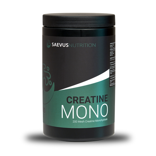 Creatine Monohydraat Pot Saevus Nutrition Vooraanzicht